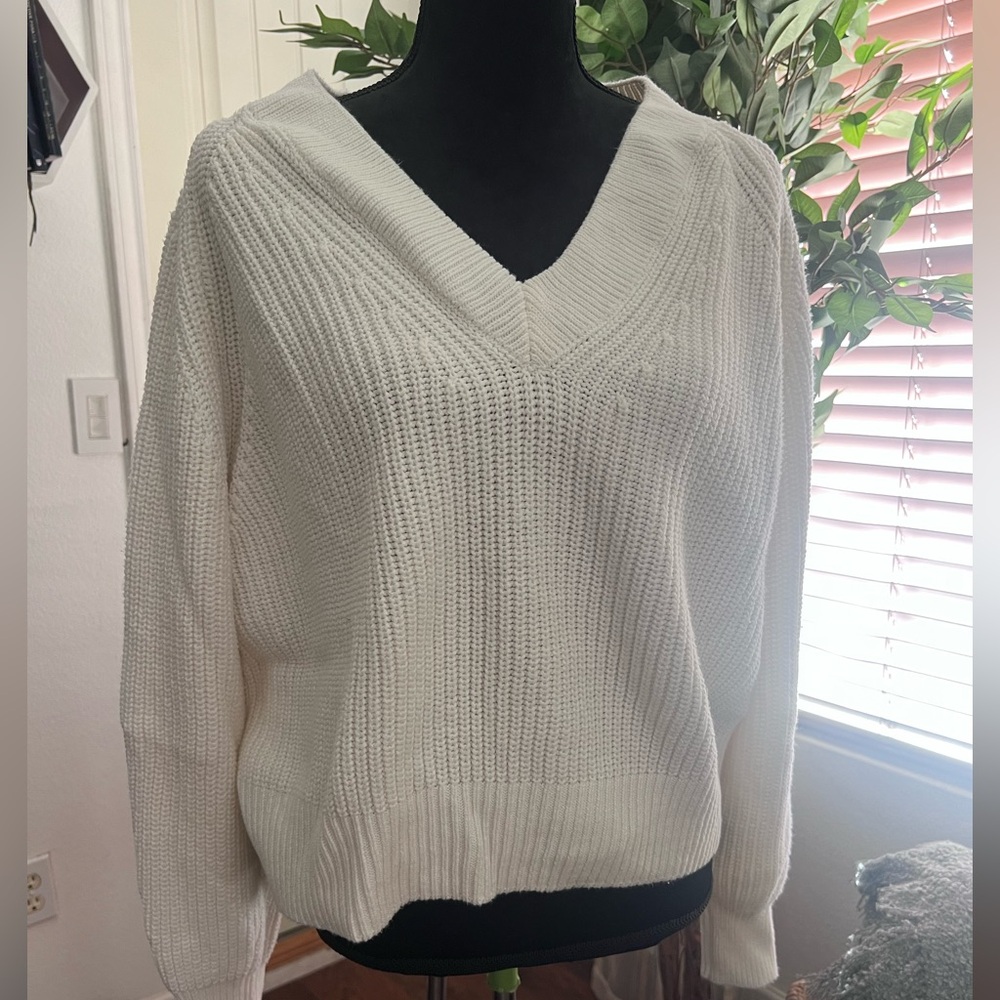 A New Day Textured Light Cream Sweater